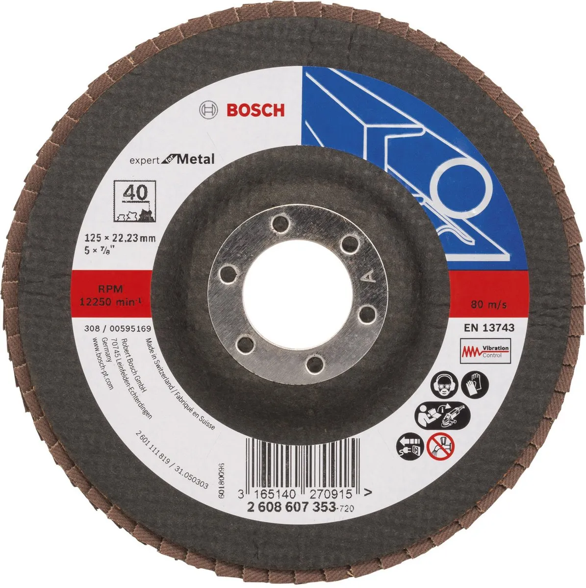 Bosch - Lamellenschuurschijf 125 mm, 22,23 mm, 40