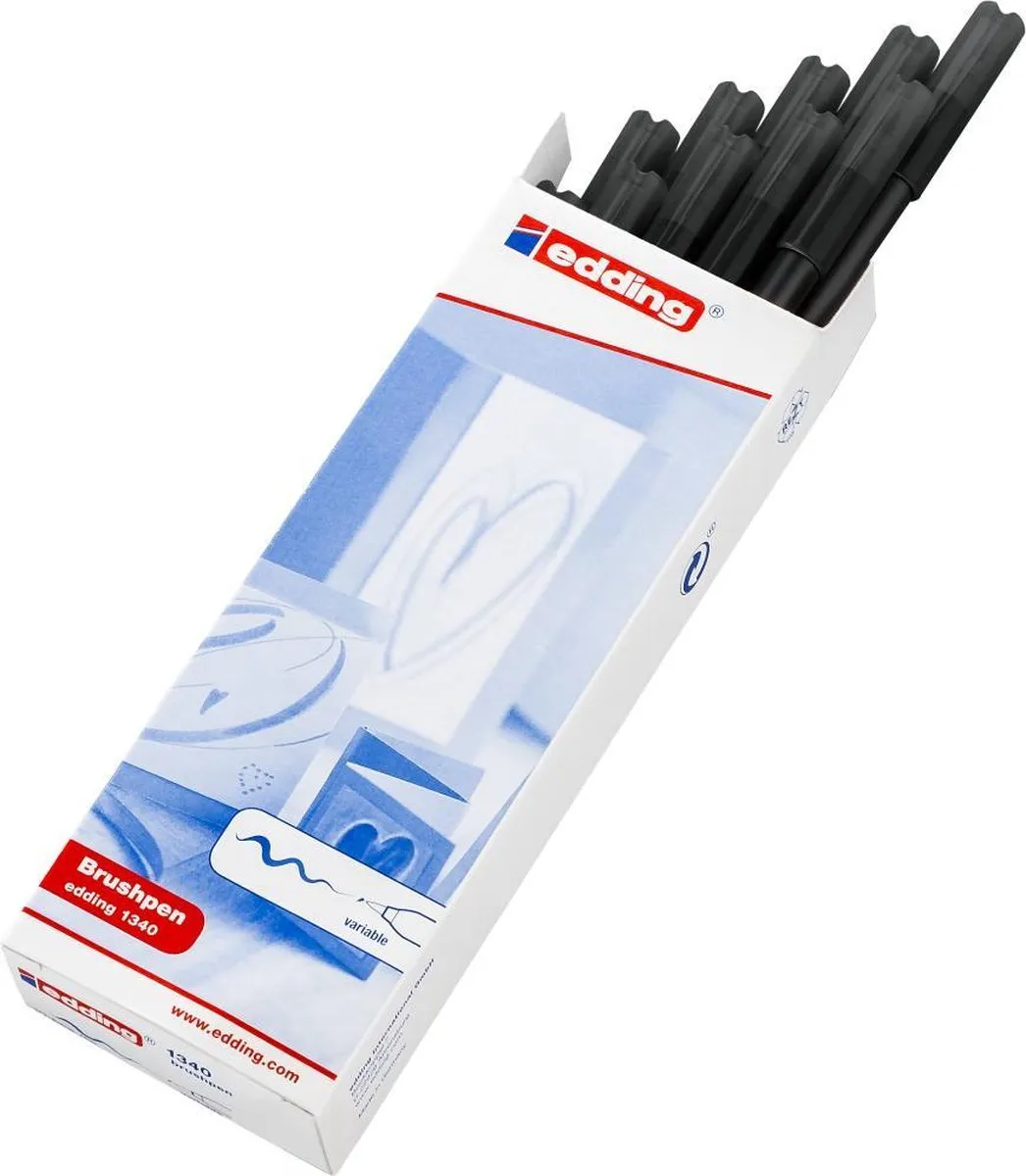 edding Brushpen 1340 Penseel - Zwart
