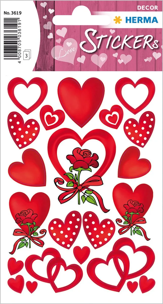 Herma 3619 Stickers Harten & Rozen