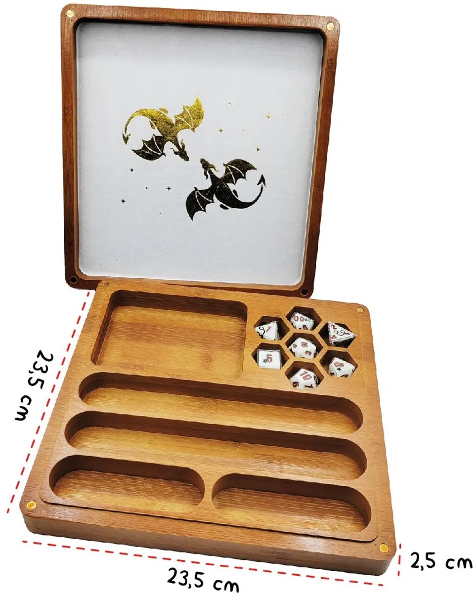 Lapi Toys Polydice Houten Dobbelsteenbak Bruin