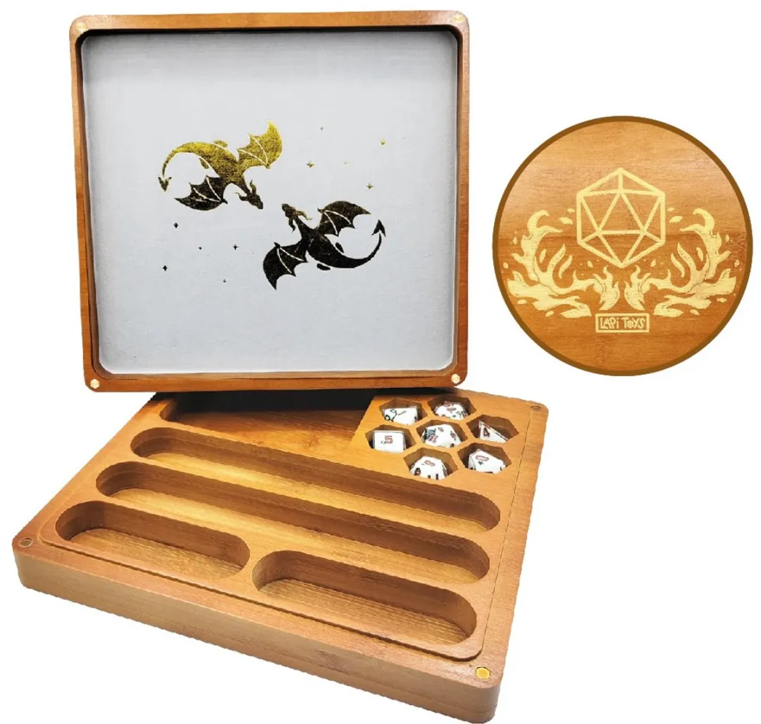 Lapi Toys Polydice Houten Dobbelsteenbak Bruin
