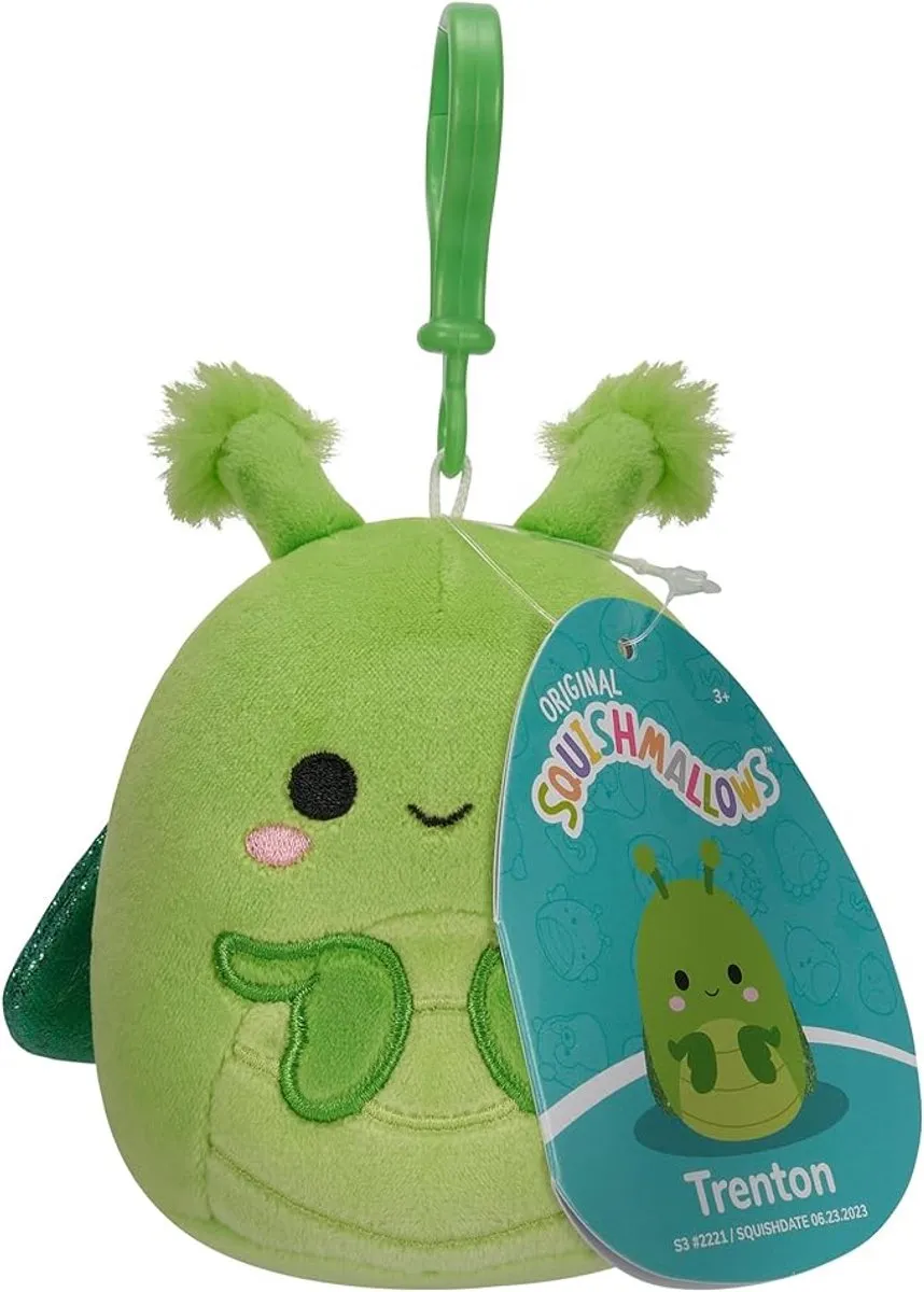 Squishmallows Trenton De Bidsprinkhaan 3,5" - Groen