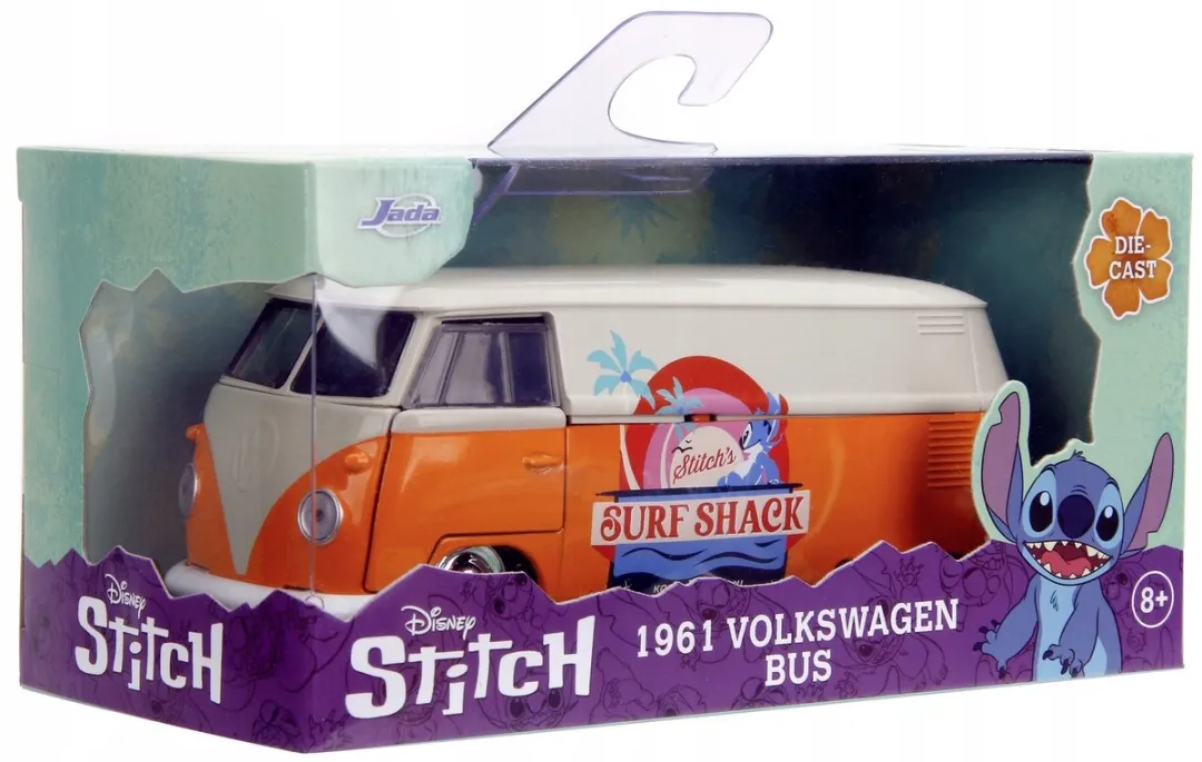 Jada Toys Stitch 1:32 Volkswagen Bus Modelauto - Wit/Oranje