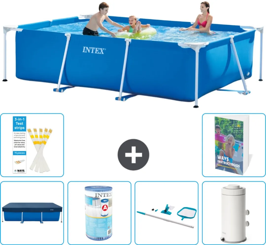 Intex Rechthoekig Frame Zwembad 300x200x75cm
