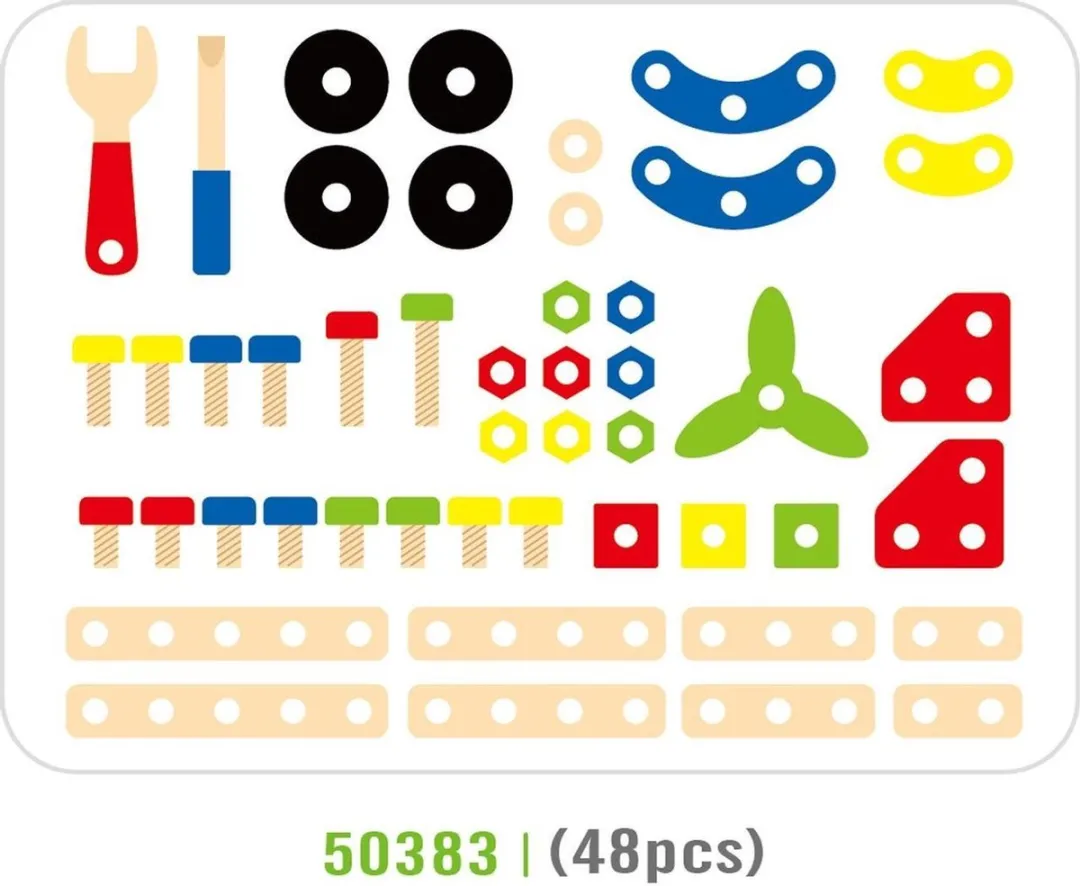 Viga Toys Constructie Set 48-delig - Multicolor