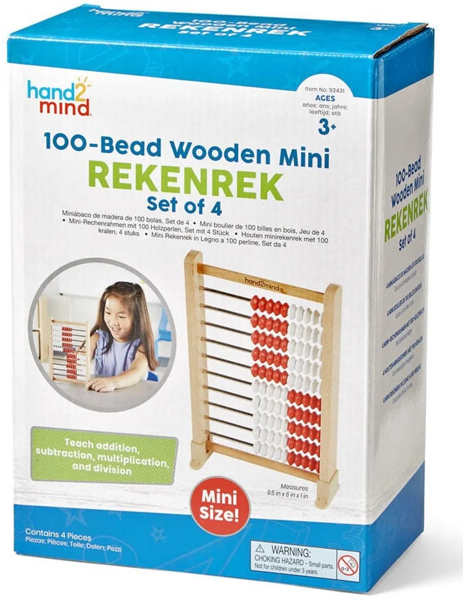 Learning Resources Rekenrek 100 kralen - Set van 4