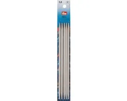 Prym Kousen- en Handschoenbreinaalden ALU 5,00mm - 5 Stuks Grijs