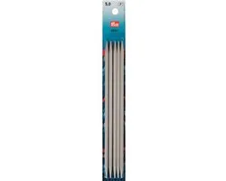 Prym Kousen- en Handschoenbreinaalden ALU 5,00mm - 5 Stuks Grijs