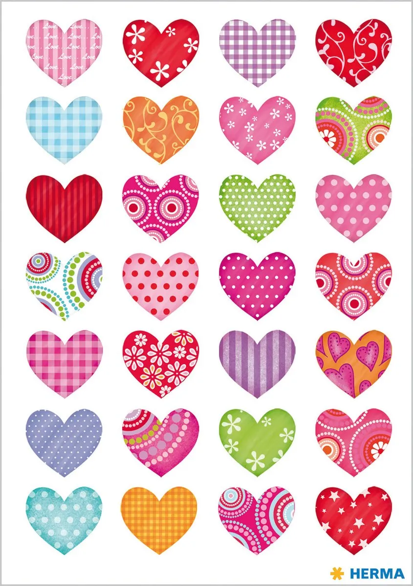 Herma Stickers Bonte Harten