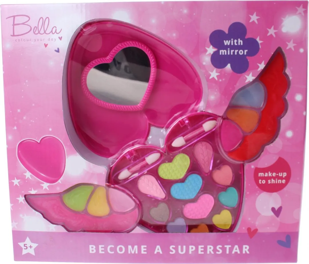Johntoy Bella Make-up Set Hart met Vleugels - 250ml - Roze