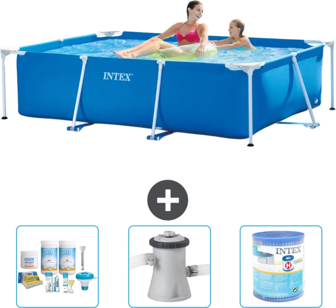 Intex Rechthoekig Frame Zwembad 220x150x60cm Blauw