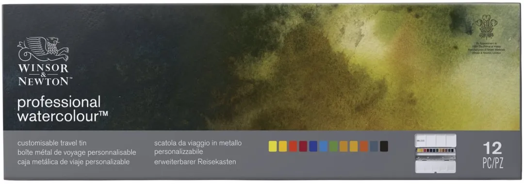 Winsor & Newton Professionele Waterverf Set 12 Halve Pans