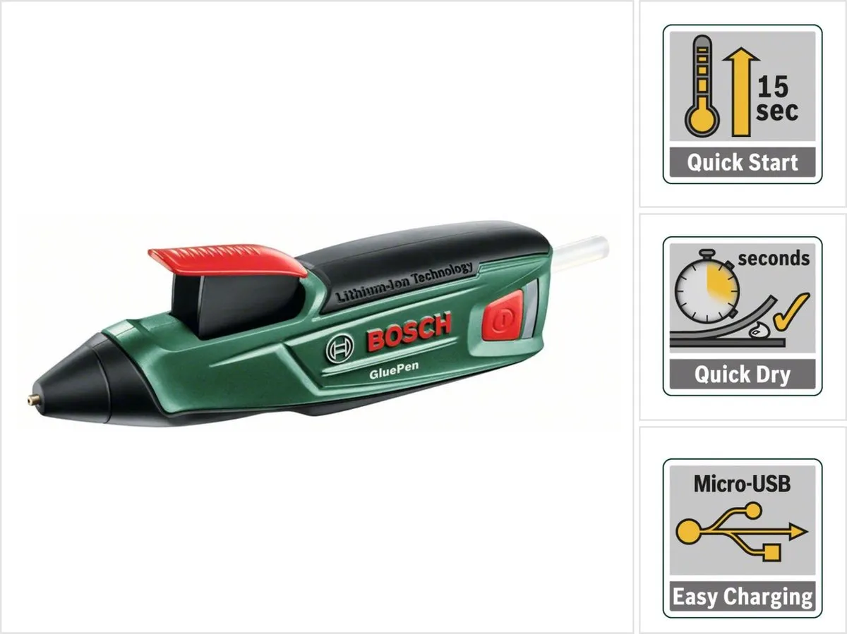 Bosch GluePen 06032A2000 Lijmpistool - 3,6W - 7mm - Groen