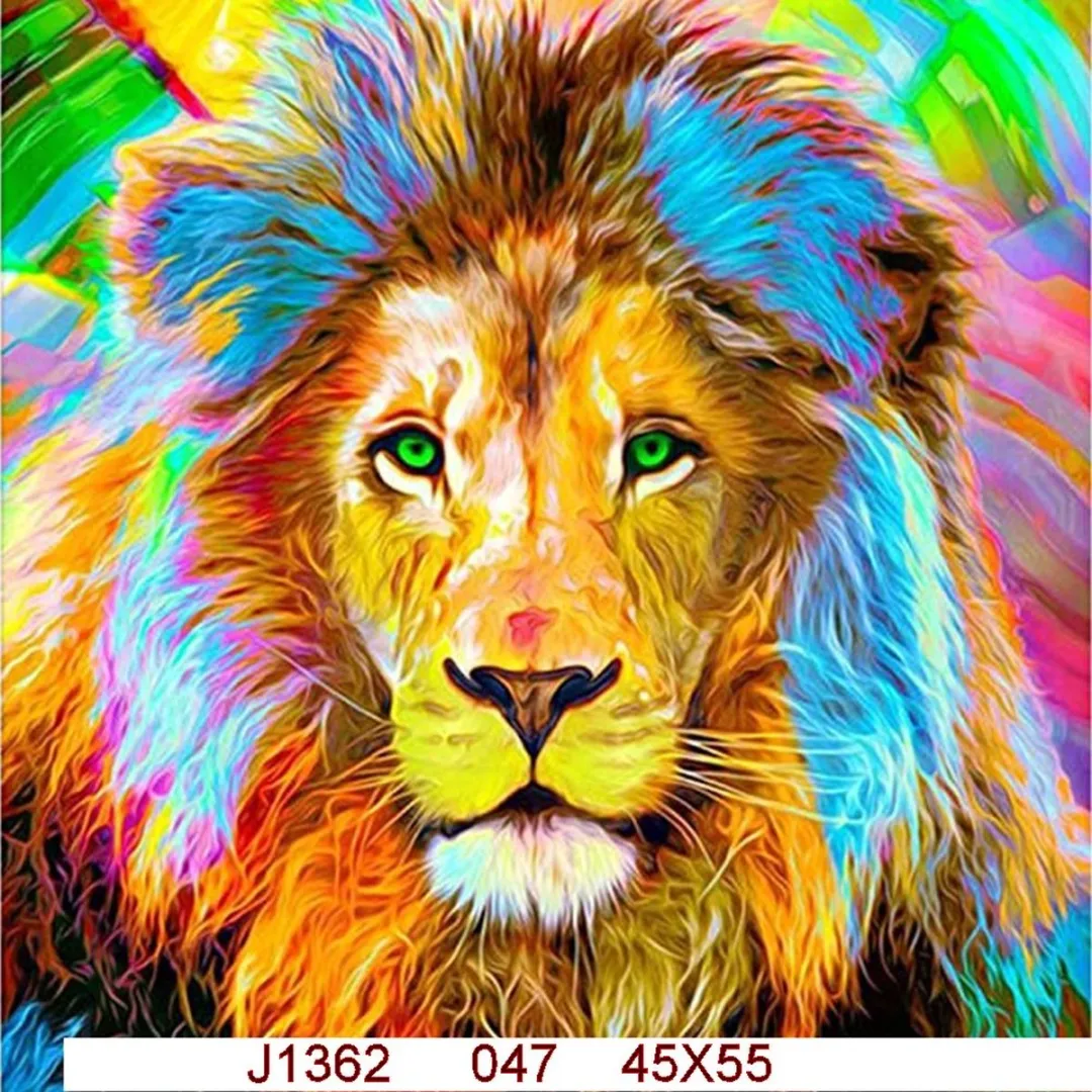 VDTOYS Diamond Painting VDTV047 Leeuw - Groot formaat 45x55cm