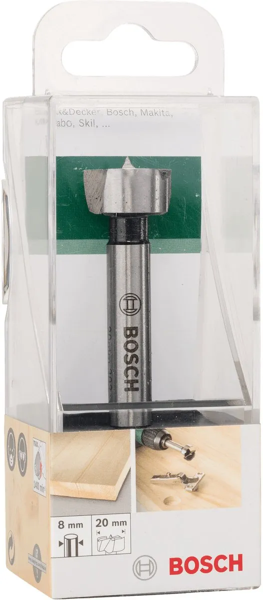 Bosch Machinehoutboren DIN 7483 G 20,0mm x 90mm - Metaal
