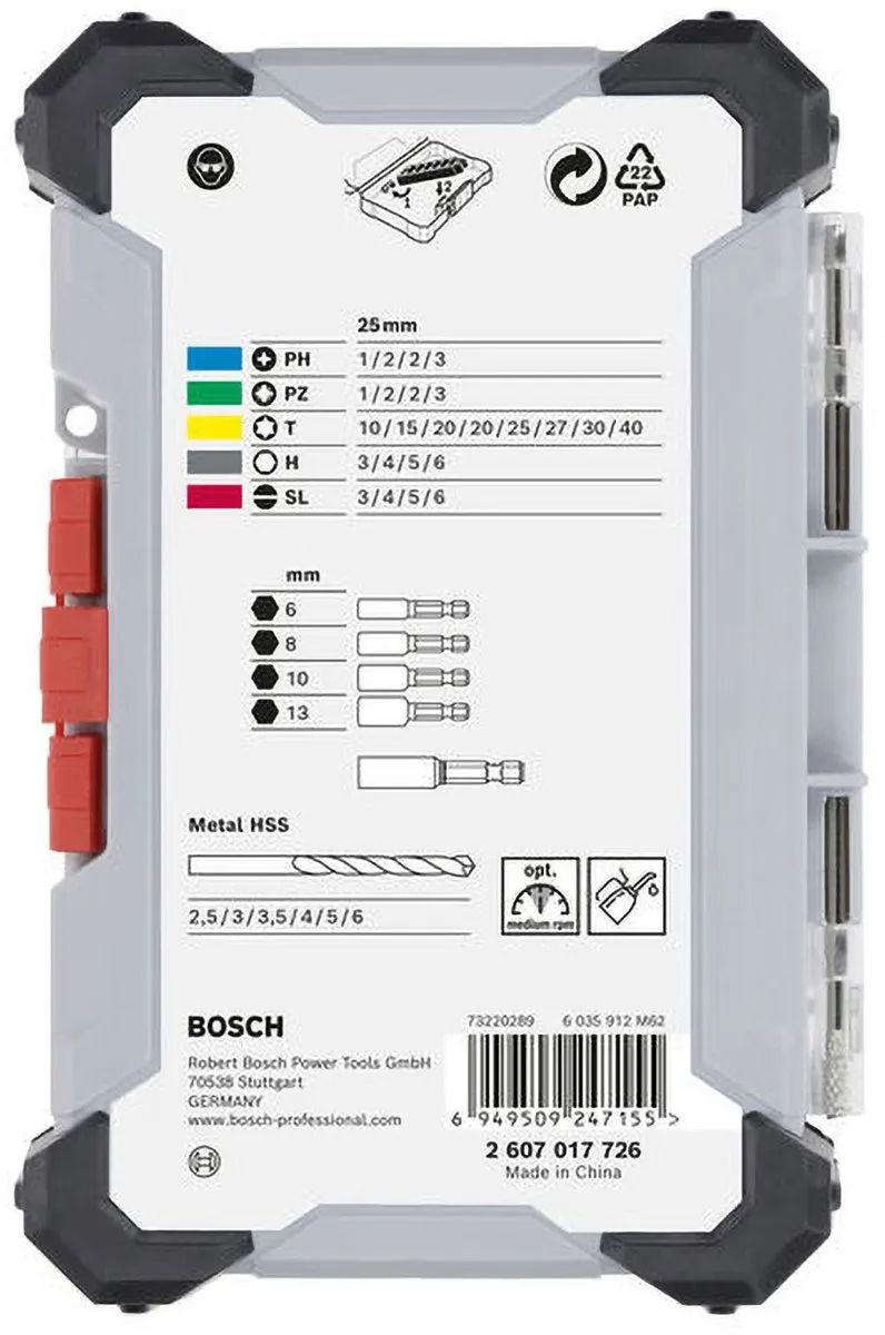 Bosch 35-delige HSS-G Boor- en Schroefbitset - Hout