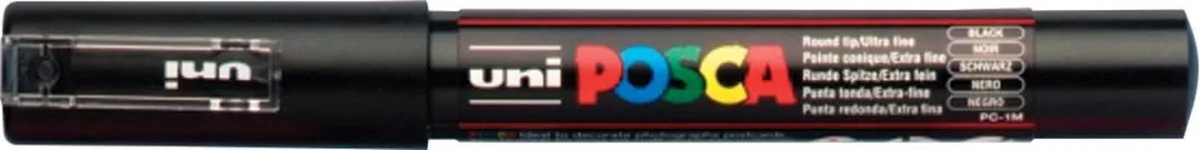 Posca Uni PC-1MC Paintmarker 0,7-1mm - 12 Stuks - Zwart