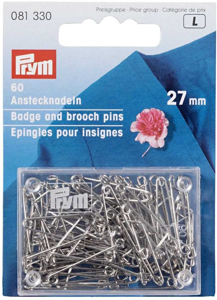 Prym Corsagespeldjes 27mm - 60 Stuks - Zilver