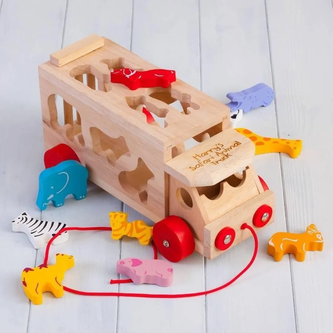 BIGJIGS Vormenwagen Dieren BJ300 - Meerdere kleuren