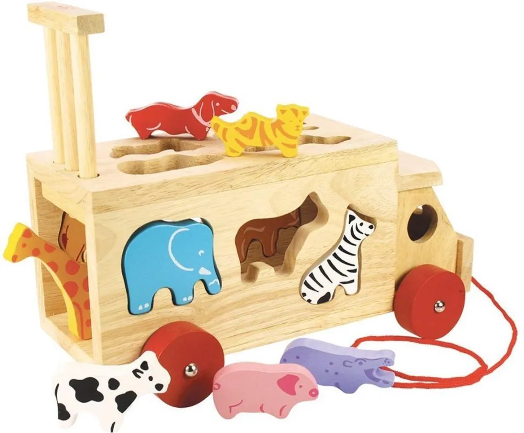 BIGJIGS Vormenwagen Dieren BJ300 - Meerdere kleuren