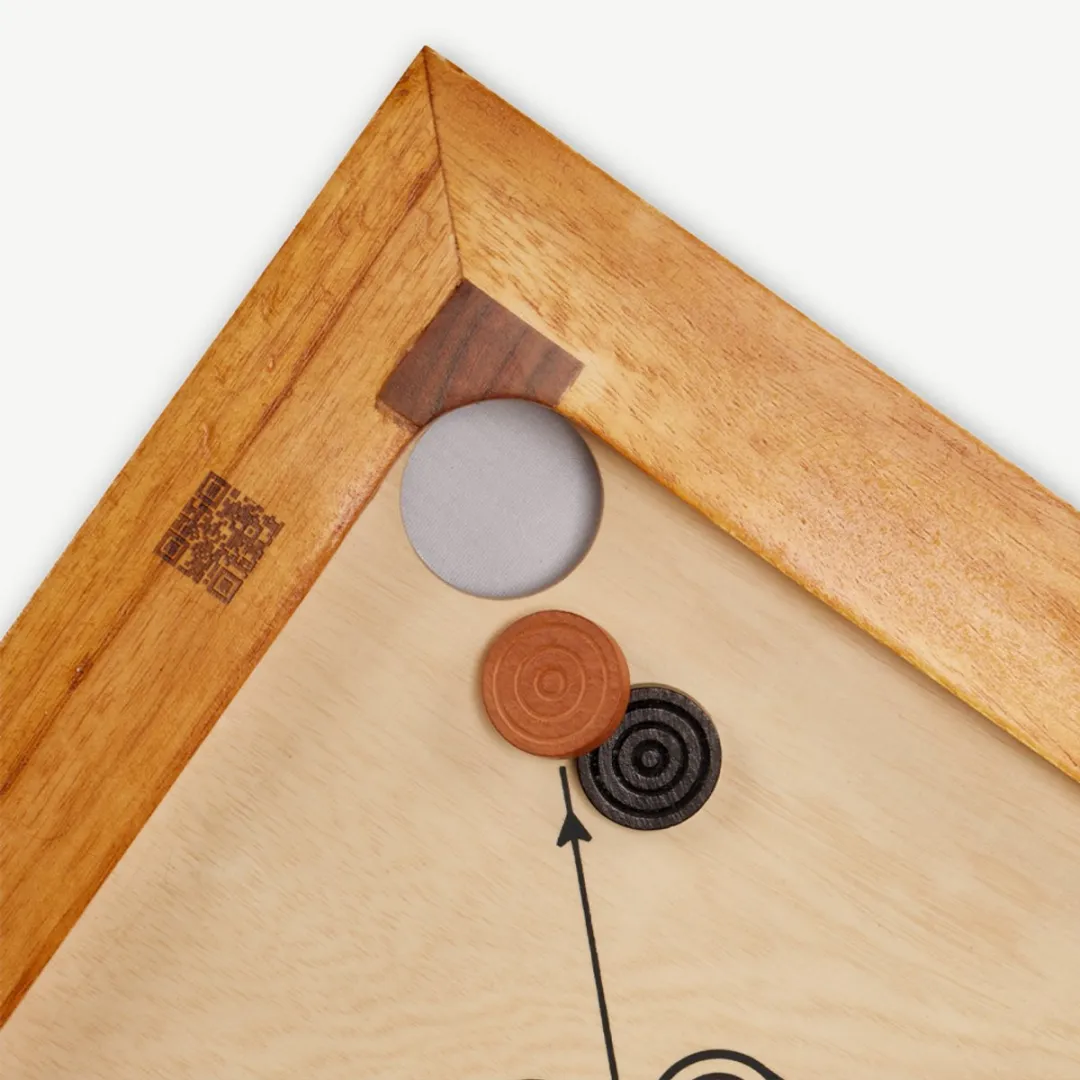 Ubergames Compact Carrom 68x68cm Eco Hardhout - Met Striker & Accessoires