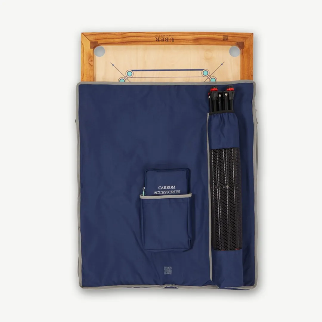 Ubergames Compact Carrom 68x68cm Eco Hardhout - Met Striker & Accessoires