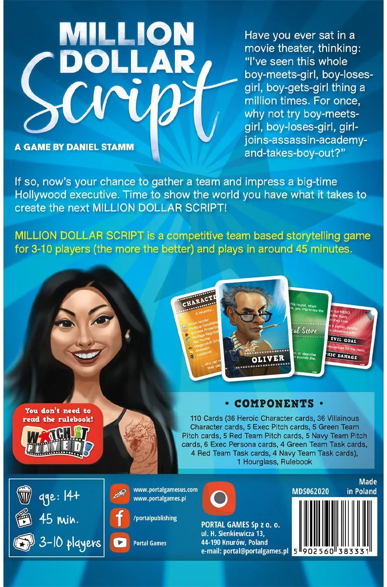 Portal Games Milion Dollar Script Kaartspel - 3-10 Spelers