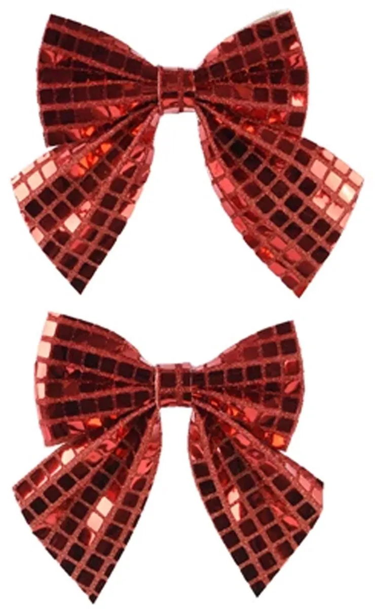 Decoris Rood Pailletten Strikken 2 Stuks