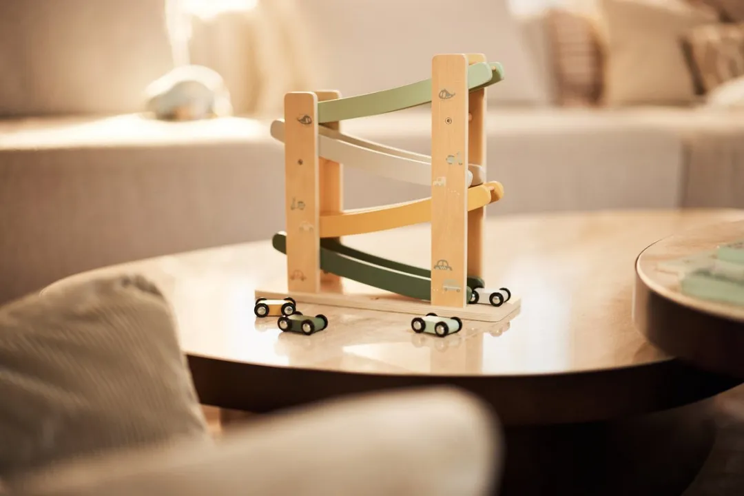 Jollein Wooden Ramp Racer Cars On The Go - Multicolor