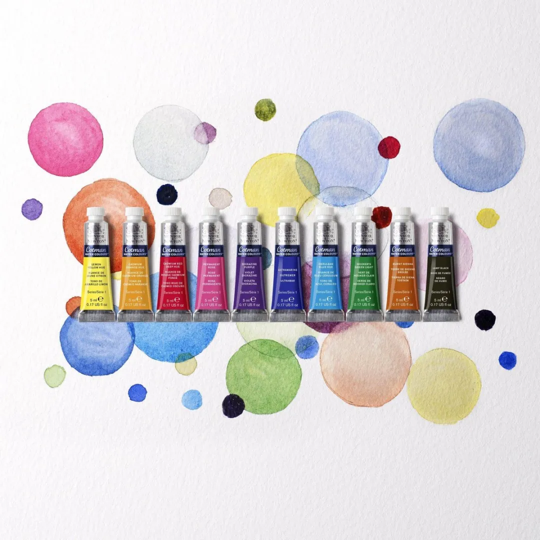 Winsor & Newton Cotman Aquarelverfset 10x5ml - Essentiële Kleuren