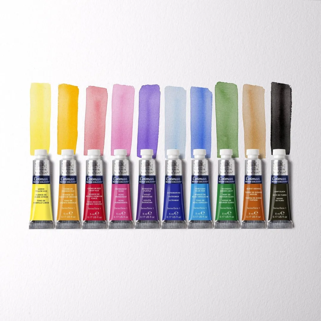 Winsor & Newton Cotman Aquarelverfset 10x5ml - Essentiële Kleuren