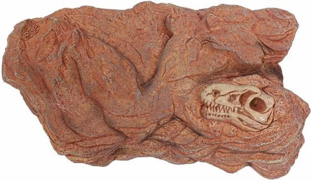 PIA Soft Toys Dinosaurus Display Platform 17,5x12x5,5cm - Bruin/Oranje