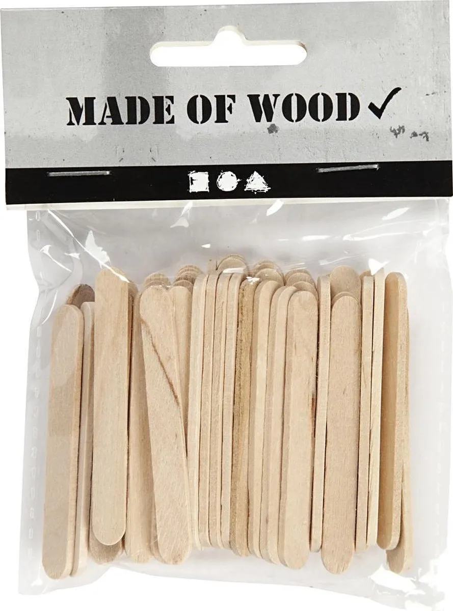 Creativ Company Creotime Houten IJsstokjes 5,5cm