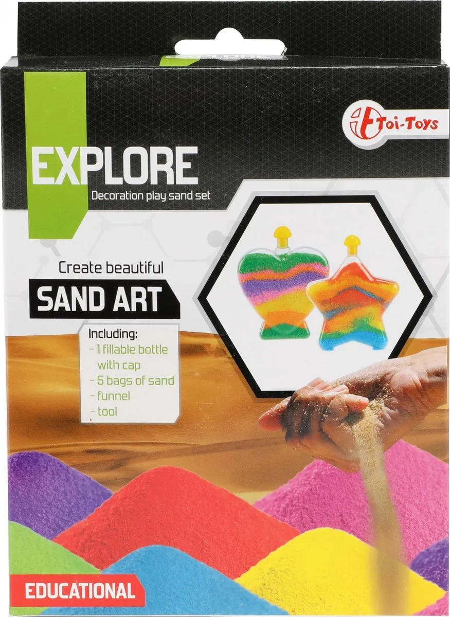 Toi-Toys Knutselset Zandkunst Junior 8-delig - Multicolor