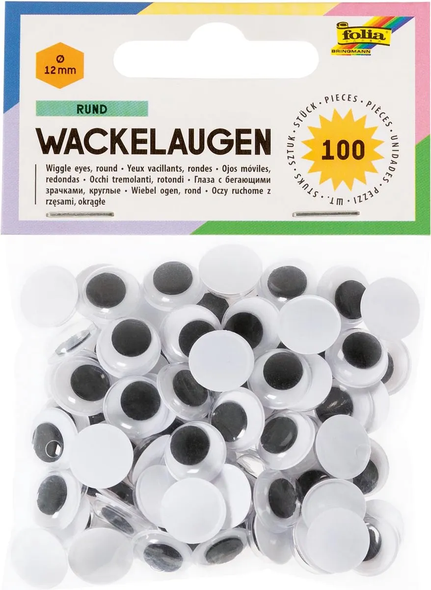 Folia Plakogen met bewegende pupillen 100 Stuks