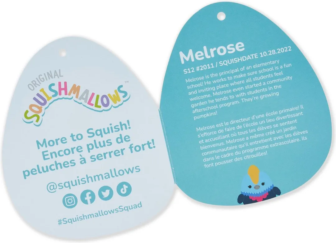 Squishmallows Melrose de Casuarius 30cm - Multicolor