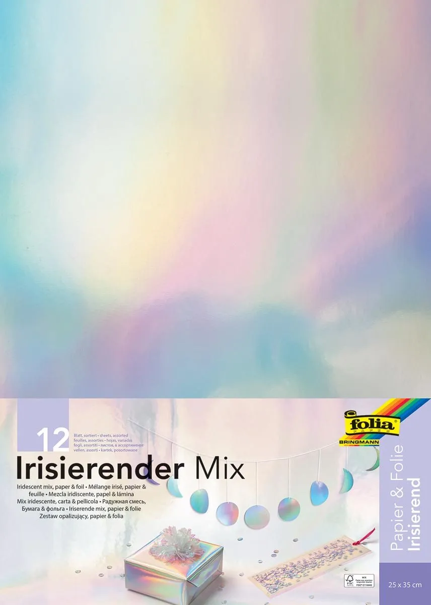Folia Iriserend Papier 12 Vel