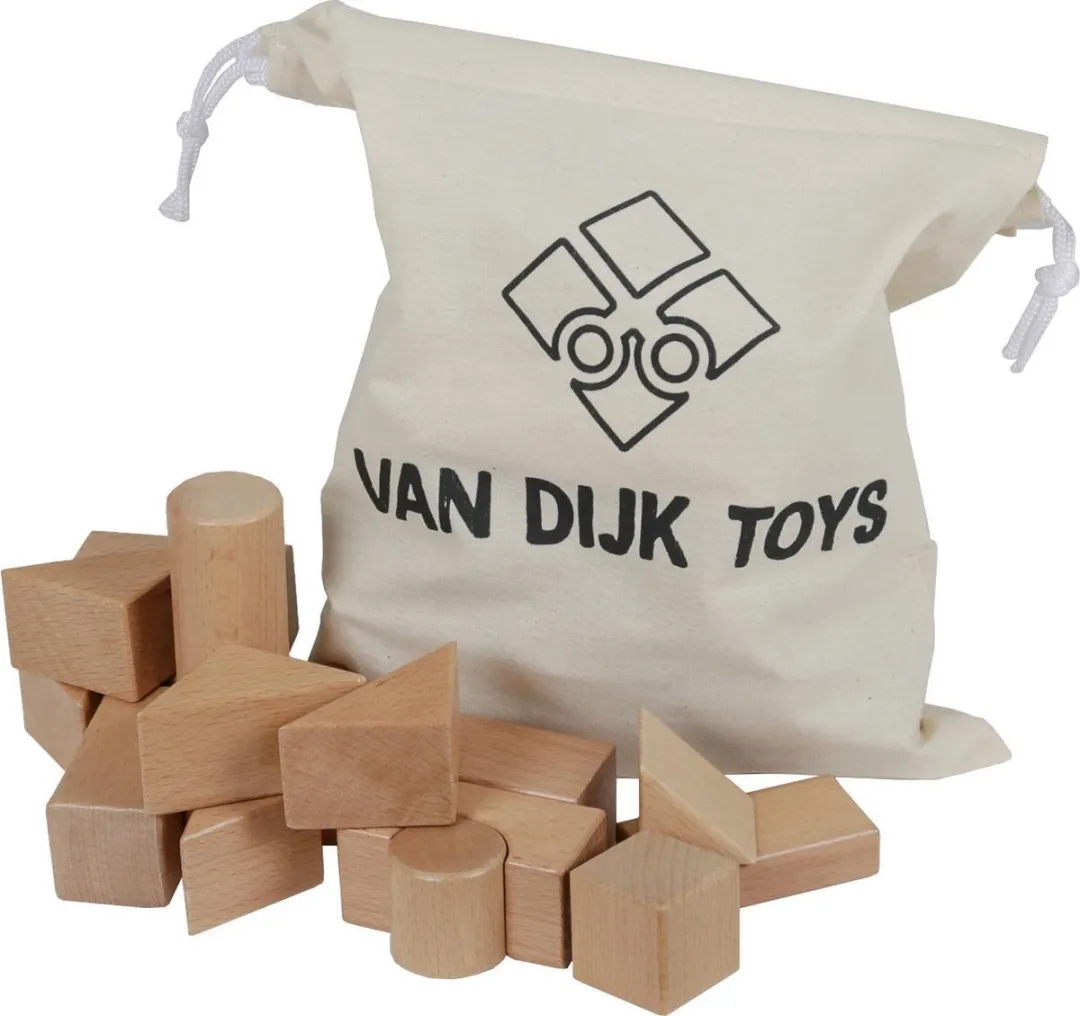 Van Dijk Toys Beuken Houten Blokken - 44 Stuks Multikleur
