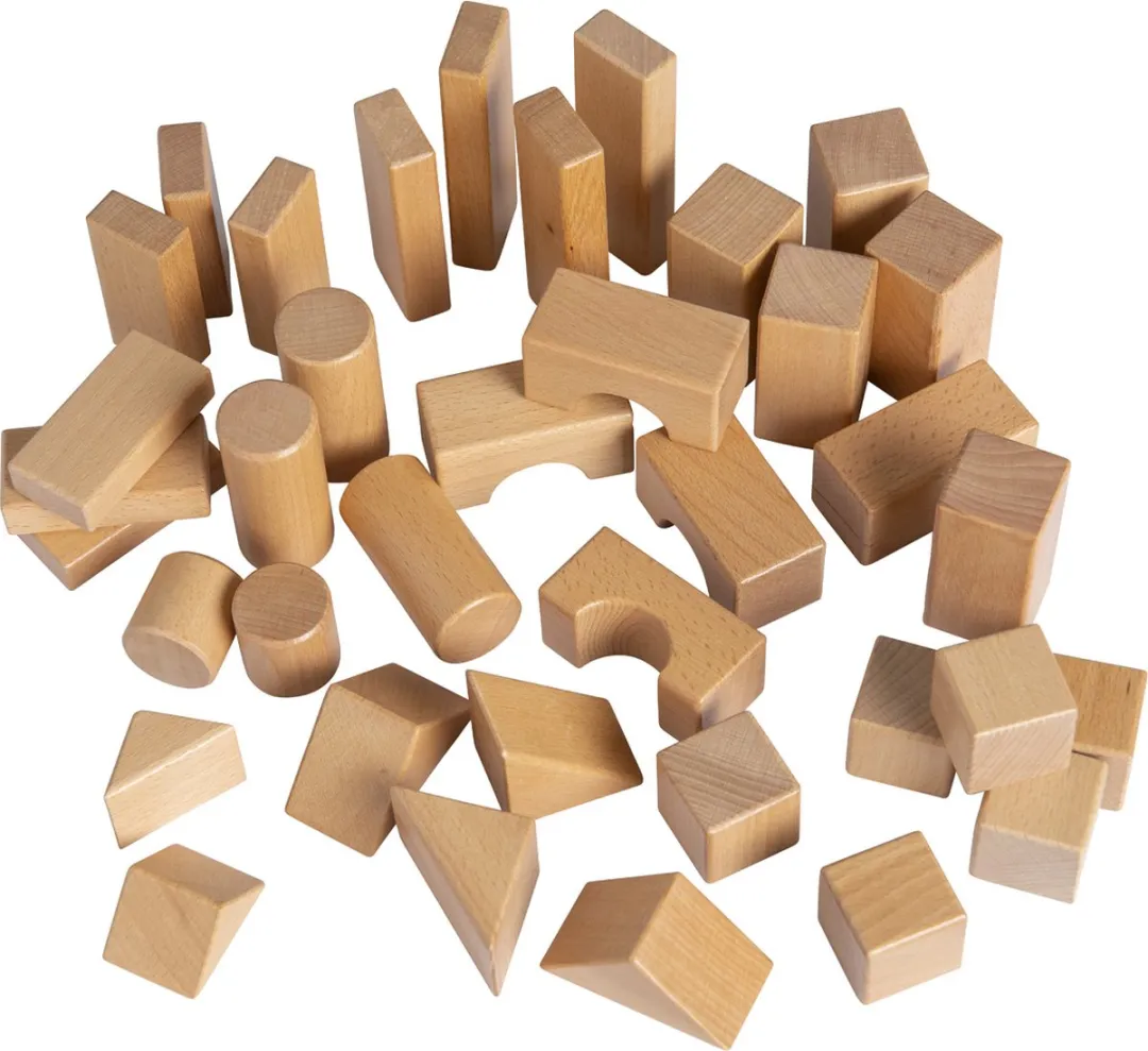 Van Dijk Toys Beuken Houten Blokken - 44 Stuks Multikleur