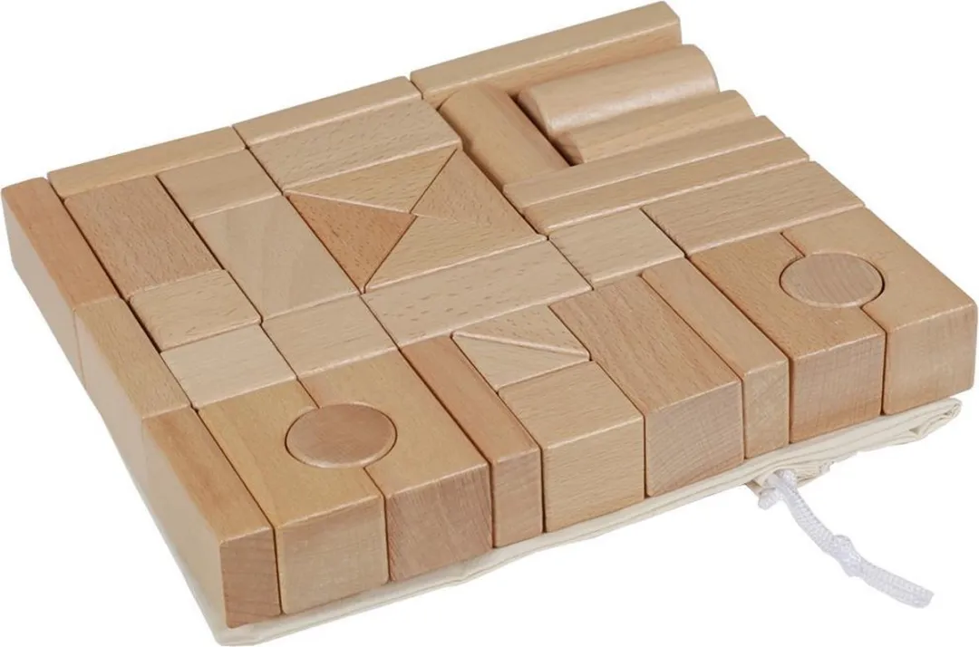 Van Dijk Toys Beuken Houten Blokken - 44 Stuks Multikleur