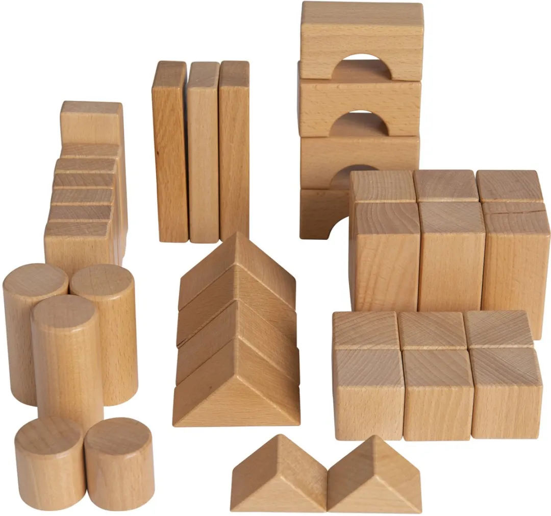 Van Dijk Toys Beuken Houten Blokken - 44 Stuks Multikleur