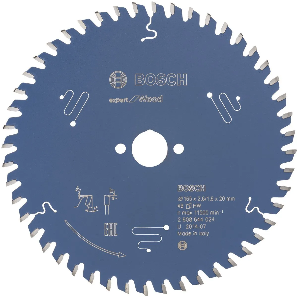 Bosch Expert for Wood Cirkelzaagblad 165mm - 48 Tanden