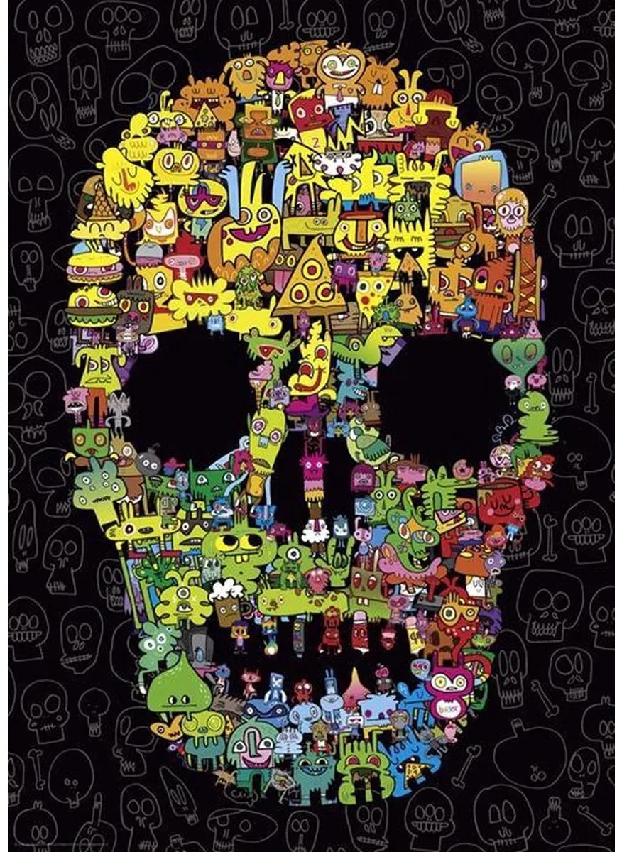 Heye Doodle Skull Puzzle 1000 Stuks - Meerkleurig