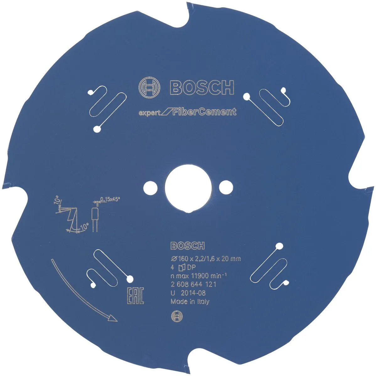 Bosch Expert Fiber Cement Cirkelzaagblad 160x20 - 4 Tanden