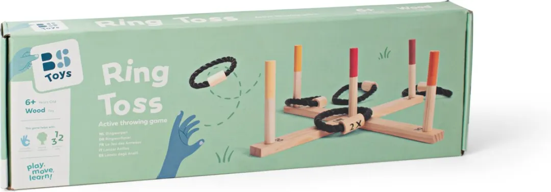 BS Toys Ringwerpen Werpspel GA145 - 5 Ringen - Hout