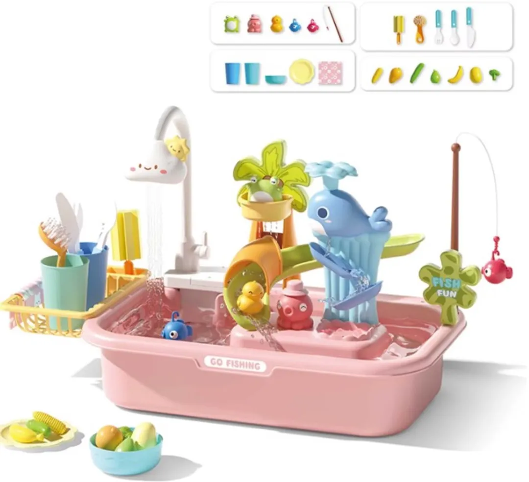 LiasToys Roze Watertafel - 23-delig Accessoireset - afbeelding 6 van 6