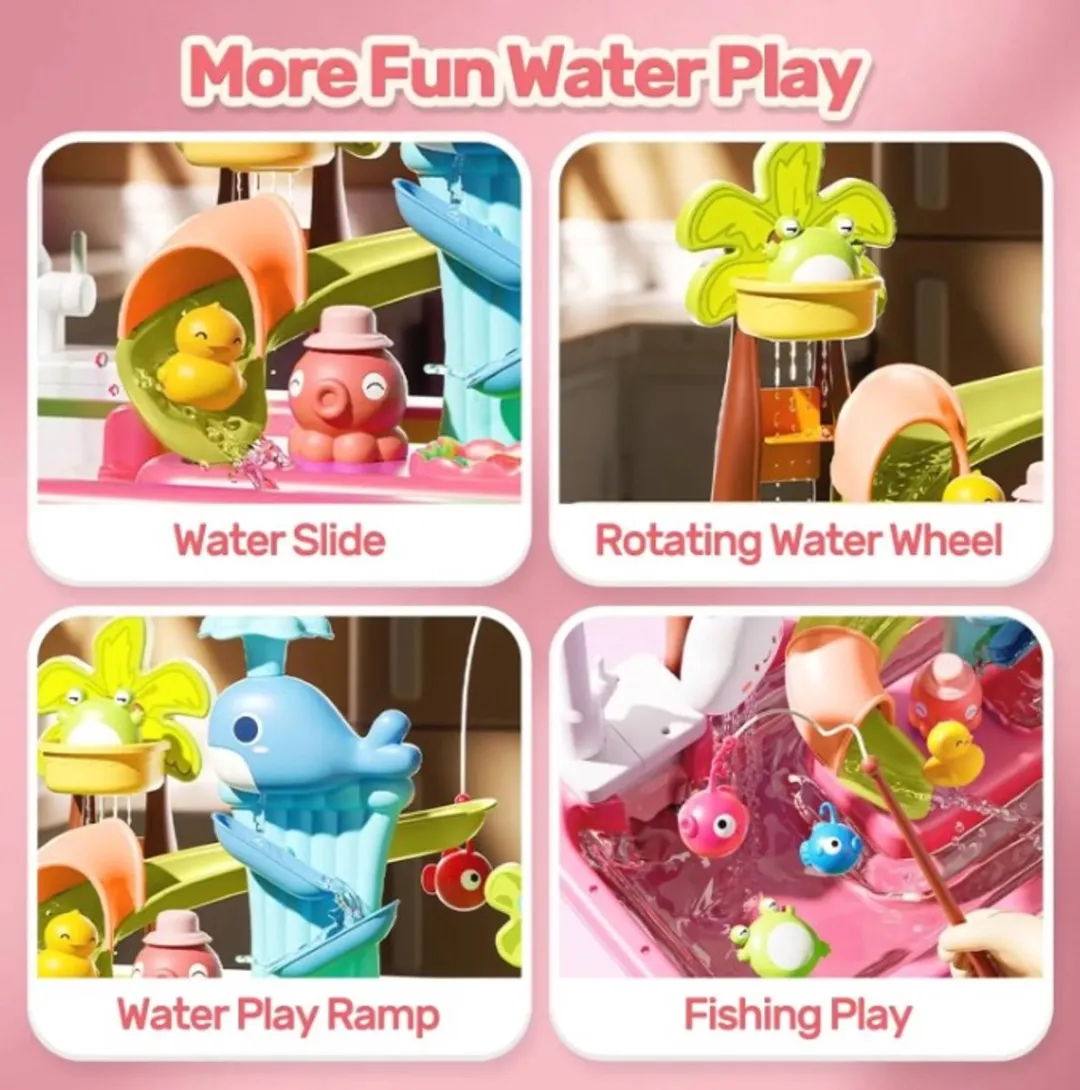 LiasToys Roze Watertafel - 23-delig Accessoireset
