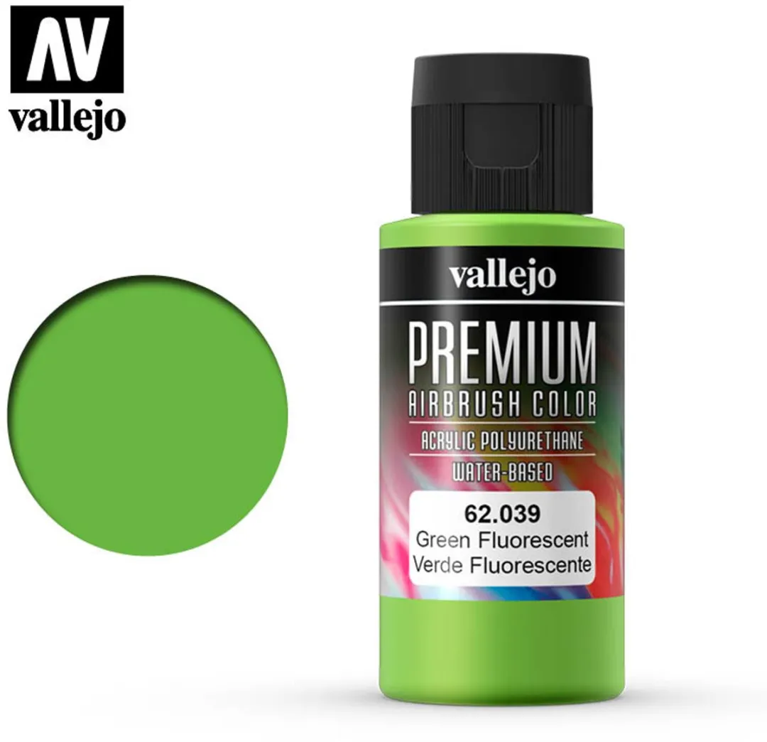 Vallejo Premium Airbrush Fluo Green 60ml