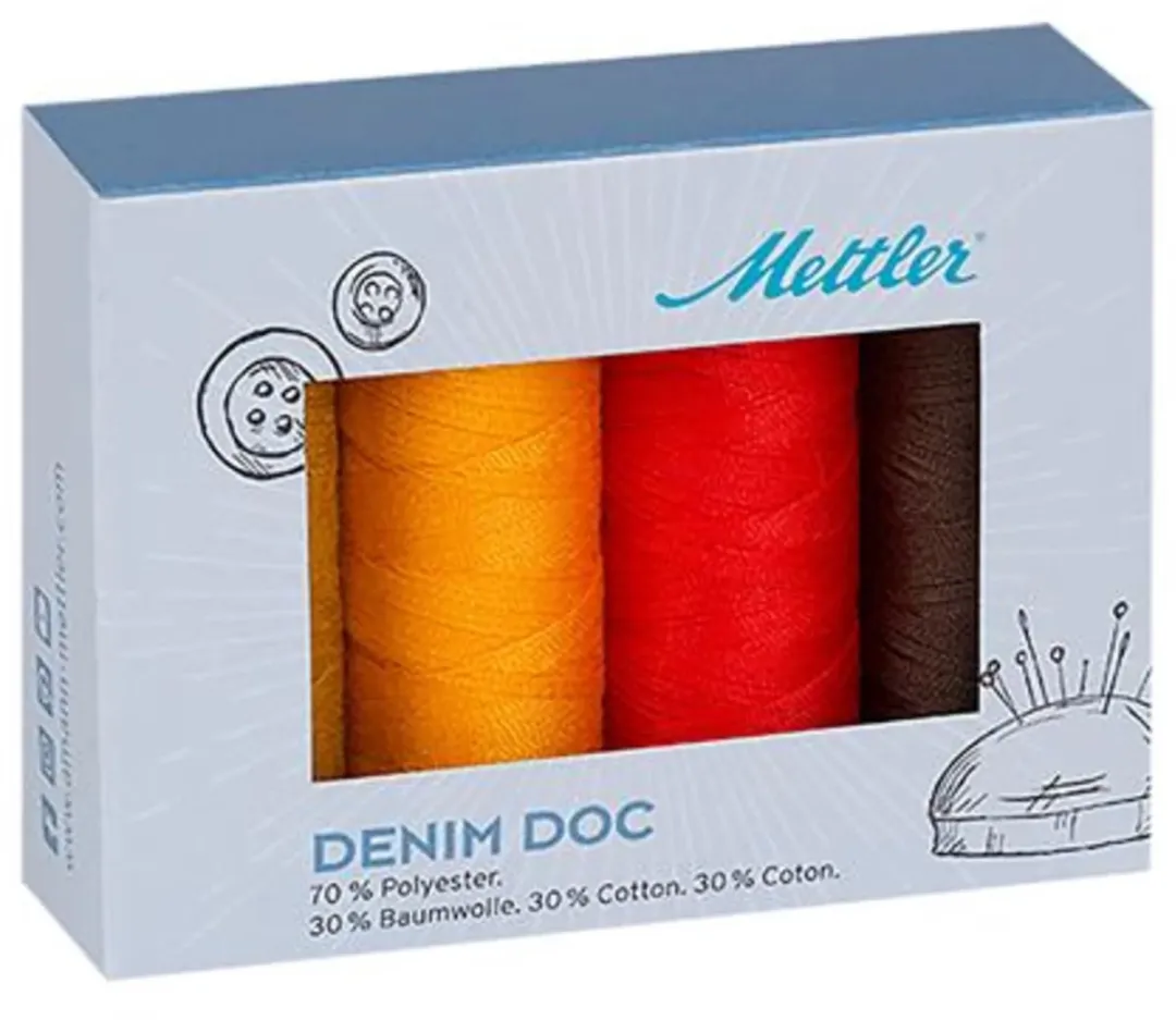 Amann Mettler DENIM DOC Terra - 4 Stuks