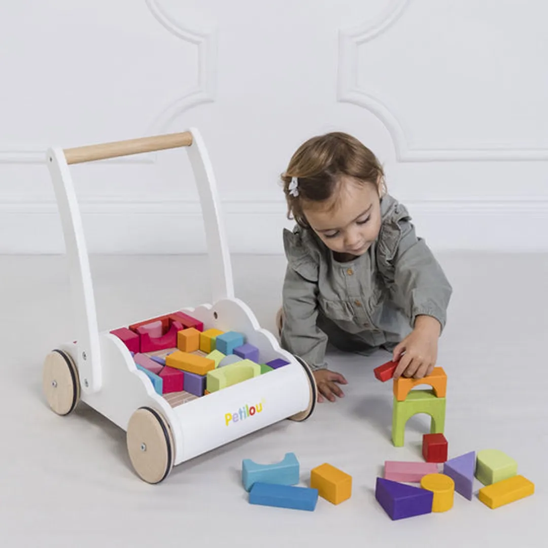 Le Toy Van Regenboog Wolk Stapper Houten Loopauto - 40 Stuks